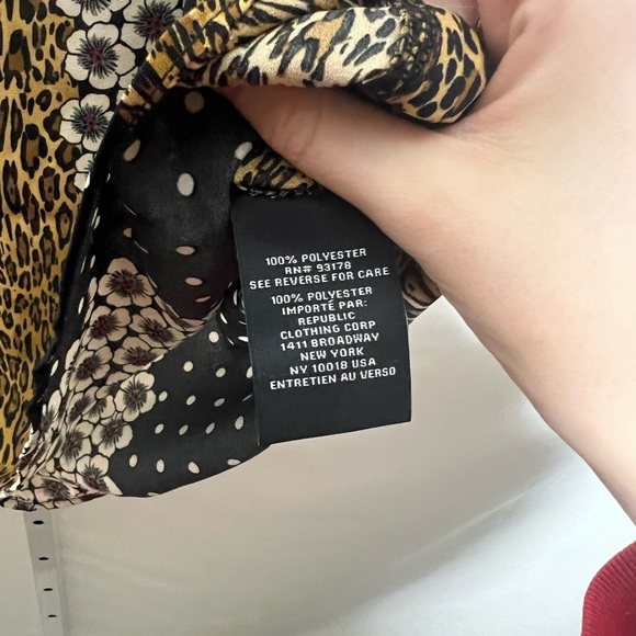 Premise Women’s Multicolor Cheetah, Polkadot & Floral Sheer Top - Picture 5 of 5